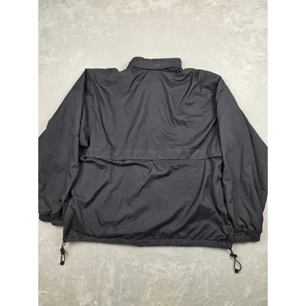 Vintage Adidas Windbreaker Jacket Mens XL Black Saints Golf Full Zip Y2K